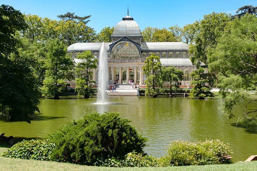 Crystal Palace in El Retiro Park Madrid