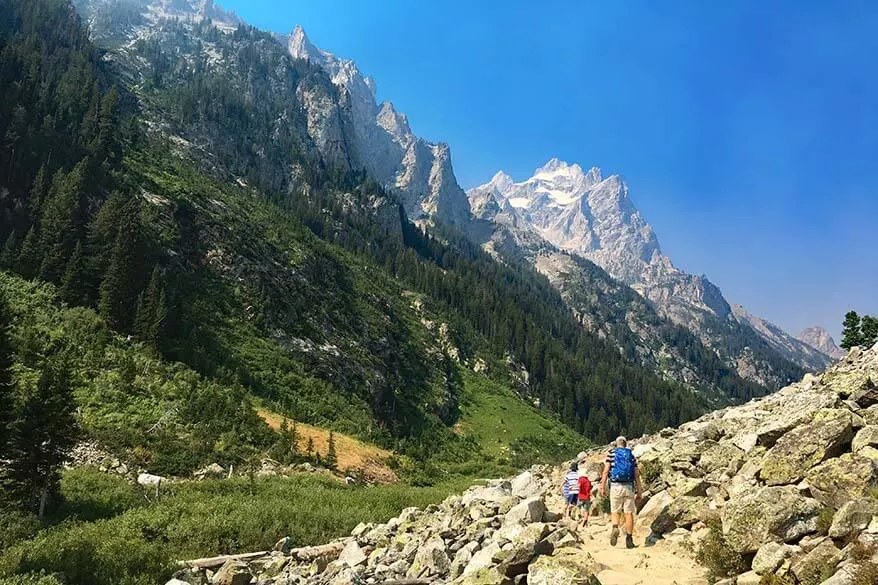 Hiking at Cascade Canyon in Grand Teton National Park