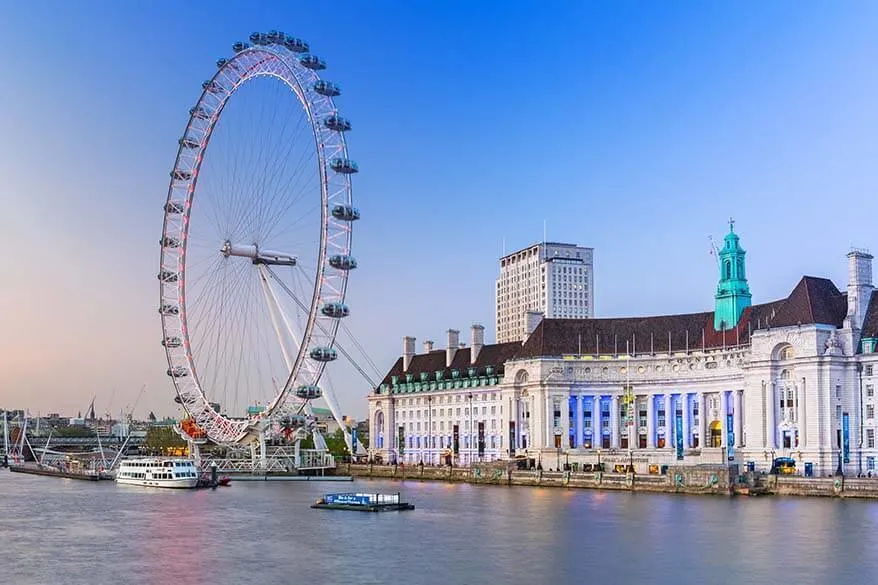 London Eye as seen from Westminster Bridge