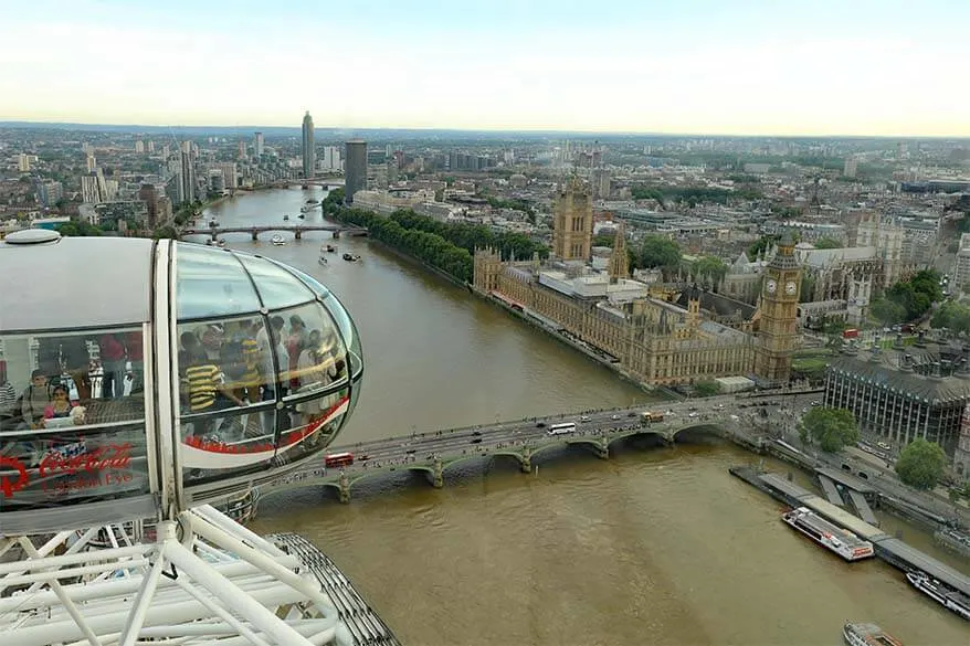 London Eye view from top