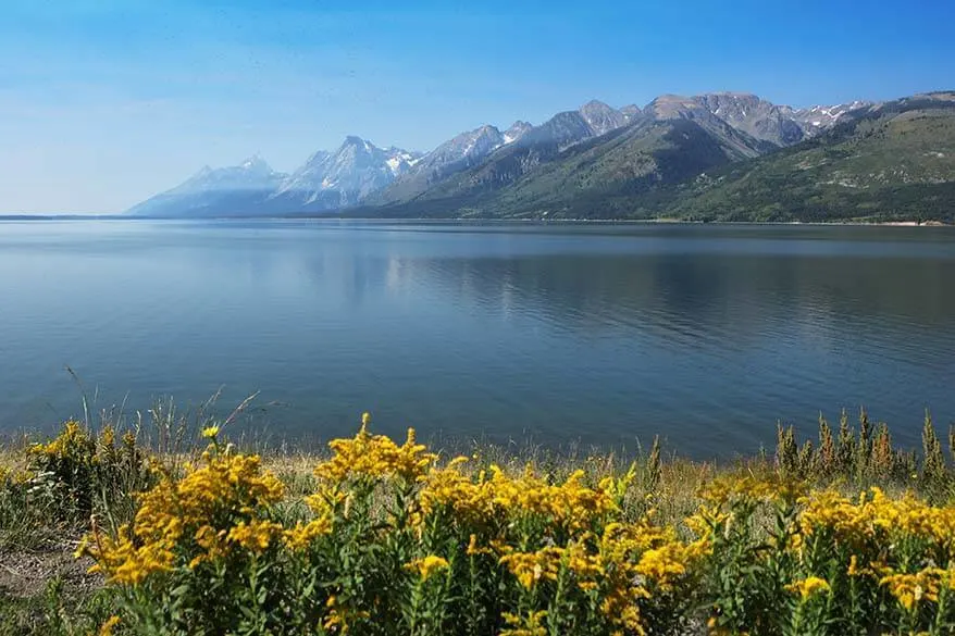 Mountain scenery of Grand Teton near Jackson Hole