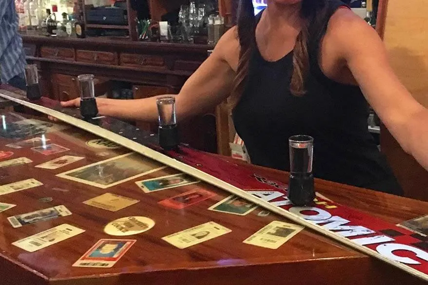 Shotski at a bar in Aspen