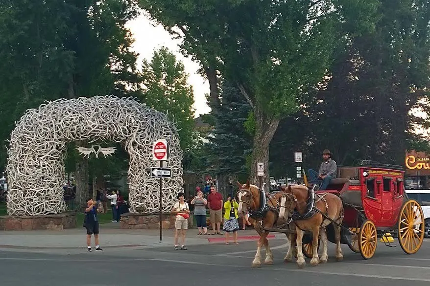 Town square of Jackson WY