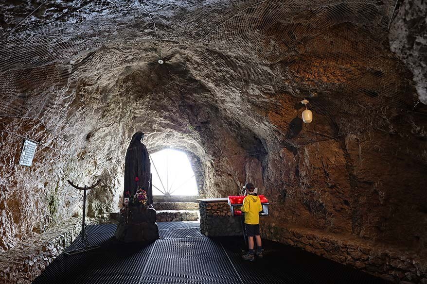 Grotto of the Madonna at Marmolada