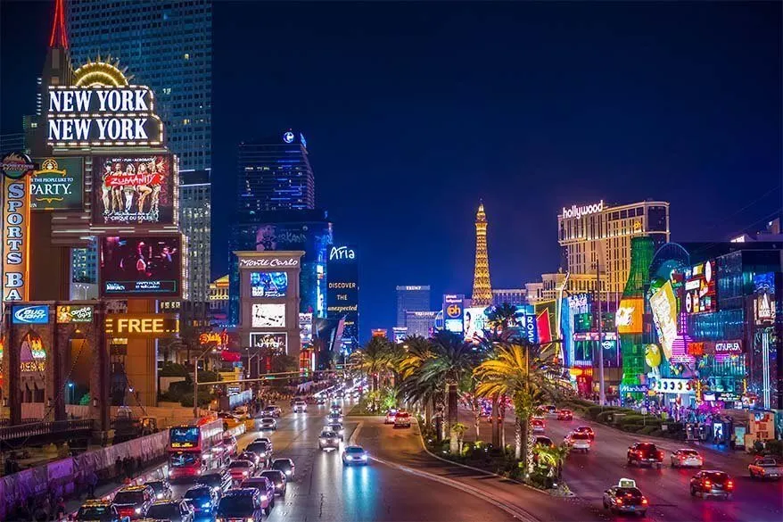 Las Vegas Boulevard at night