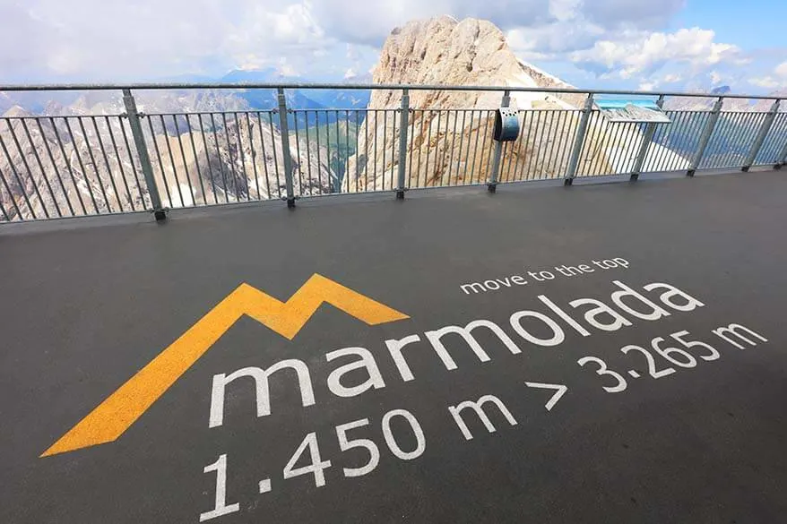 Marmolada Move to the Top viewing platform