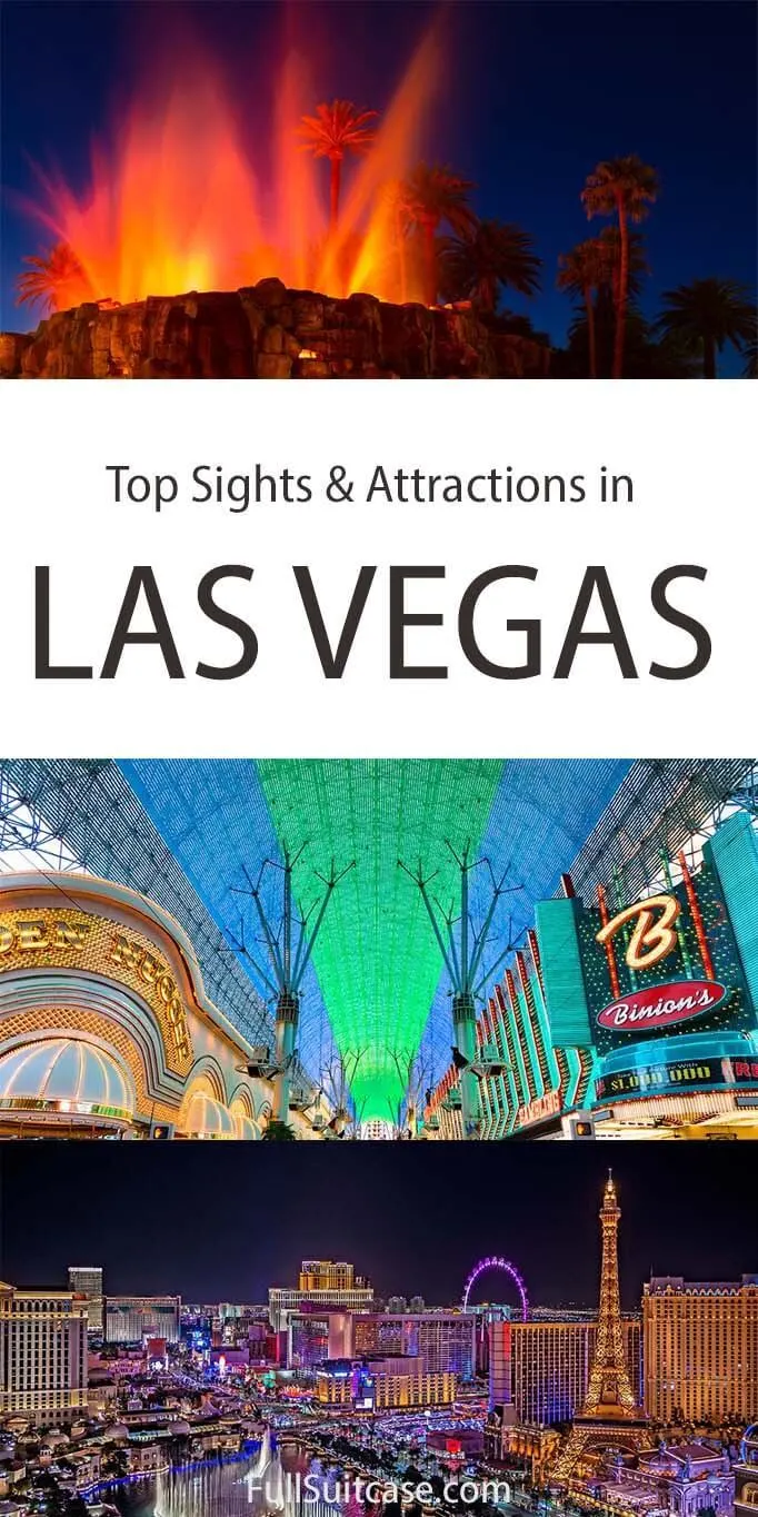 Top sights and attractions in Las Vegas Nevada USA