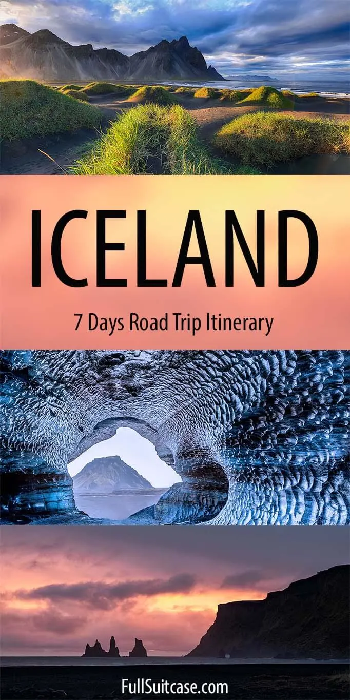 7 days Iceland itinerary with map