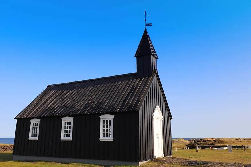 Budakirkja in Budir on Snaefellsnes Peninsula Iceland