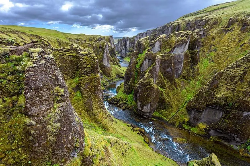 Fjadrargljufur Canyon is one of the most beautiful places on the south coast of Iceland