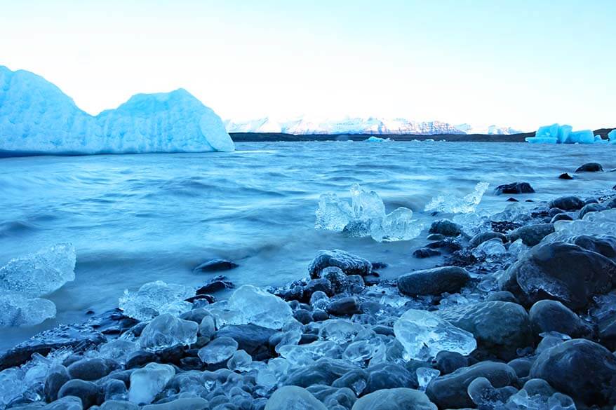 Fjallsarlon glacier lagoon in Iceland