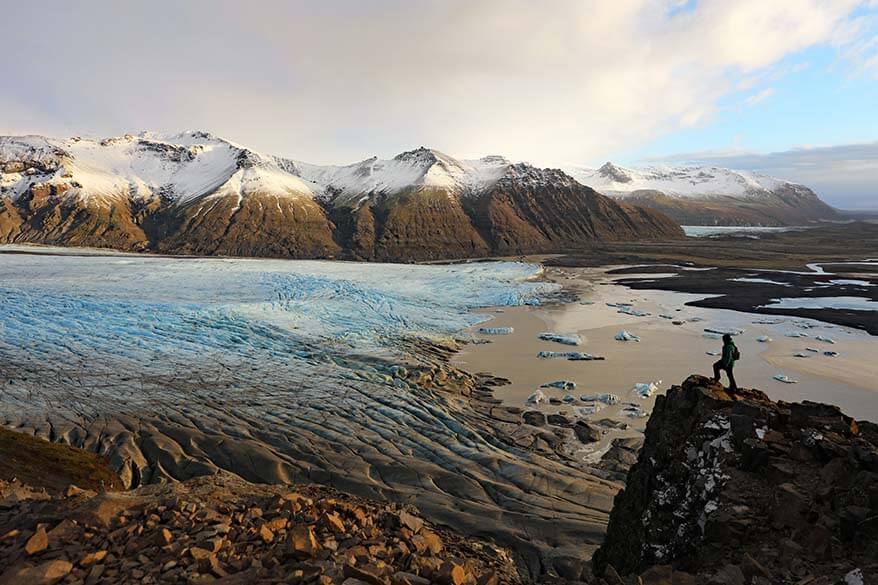 Sjonarnipa hike at Skaftafell in Iceland