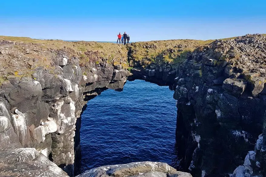 Stone bridge in Arnarstapi in Iceland