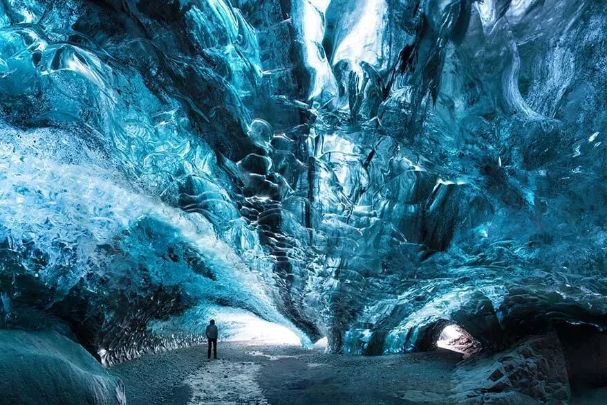 Vatnajokull glacier caves in Iceland