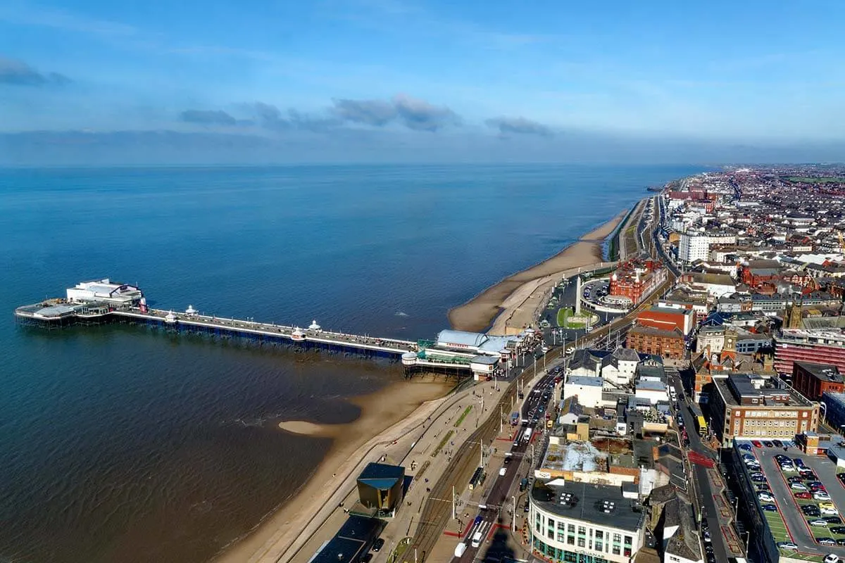 Aerial view from The Blackpool Tower Eye