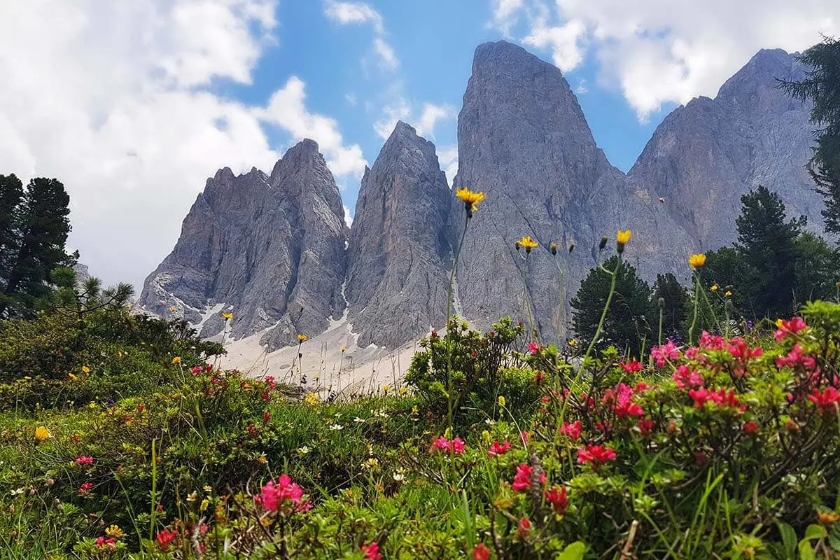 Dolomites scenery at Adolf Munkel Trail