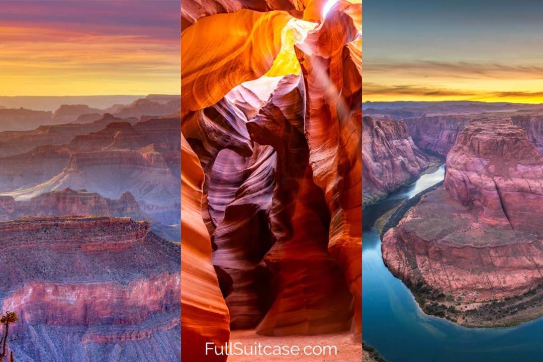 Itinerary For Grand Canyon, Horseshoe Bend & Antelope Canyon (+map 