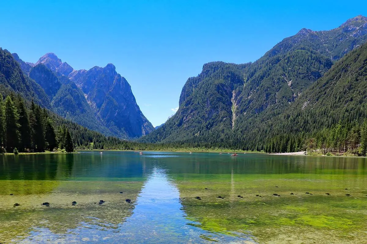 Lago di Dobbiaco (Toblacher See) in the Italian Dolomites