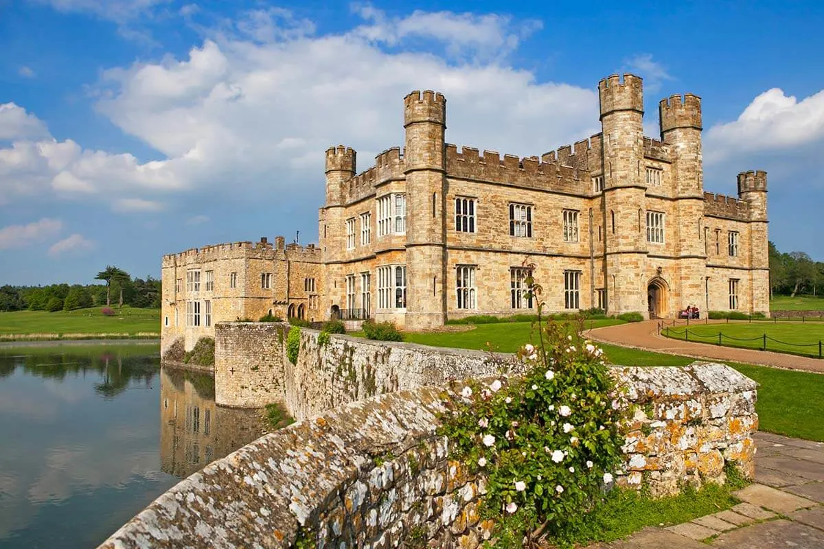 Leeds Castle is a popular day trip destination near London