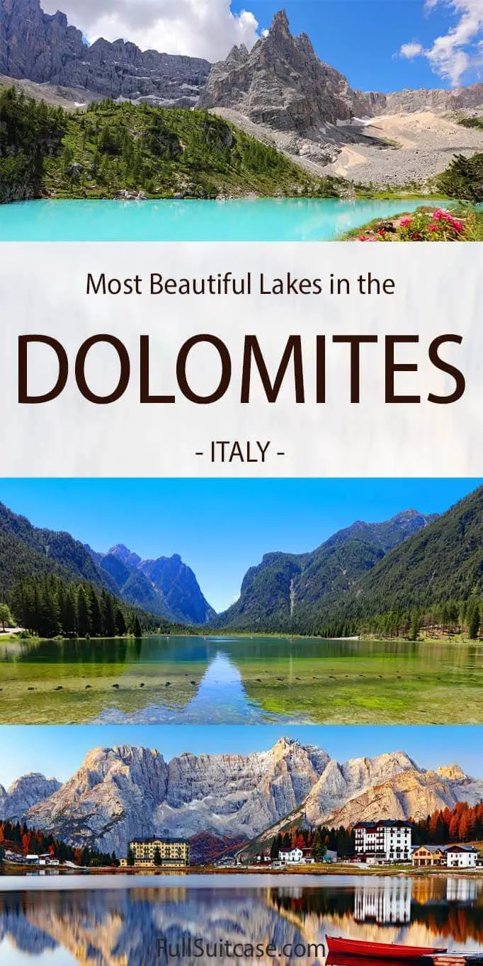 Most beautiful lakes in the Italian Dolomites