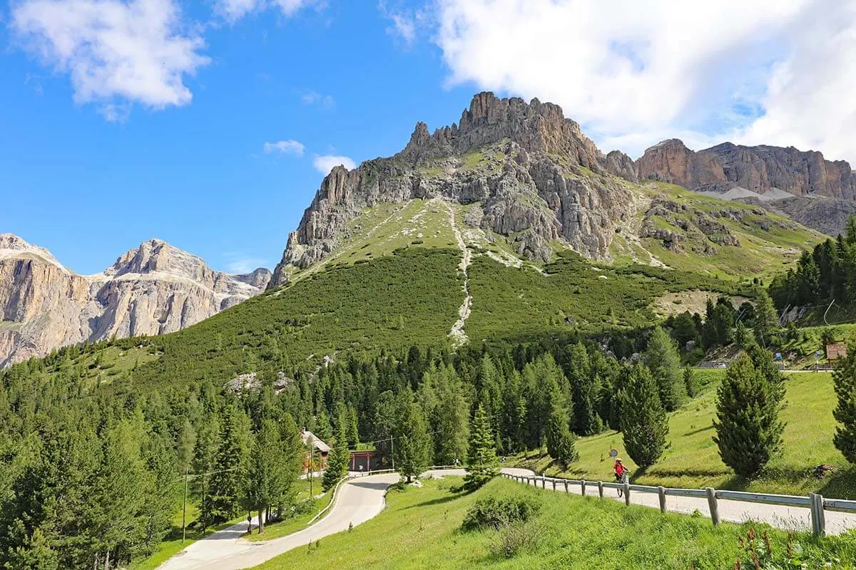 Passo Pordoi in the Dolomites Italy
