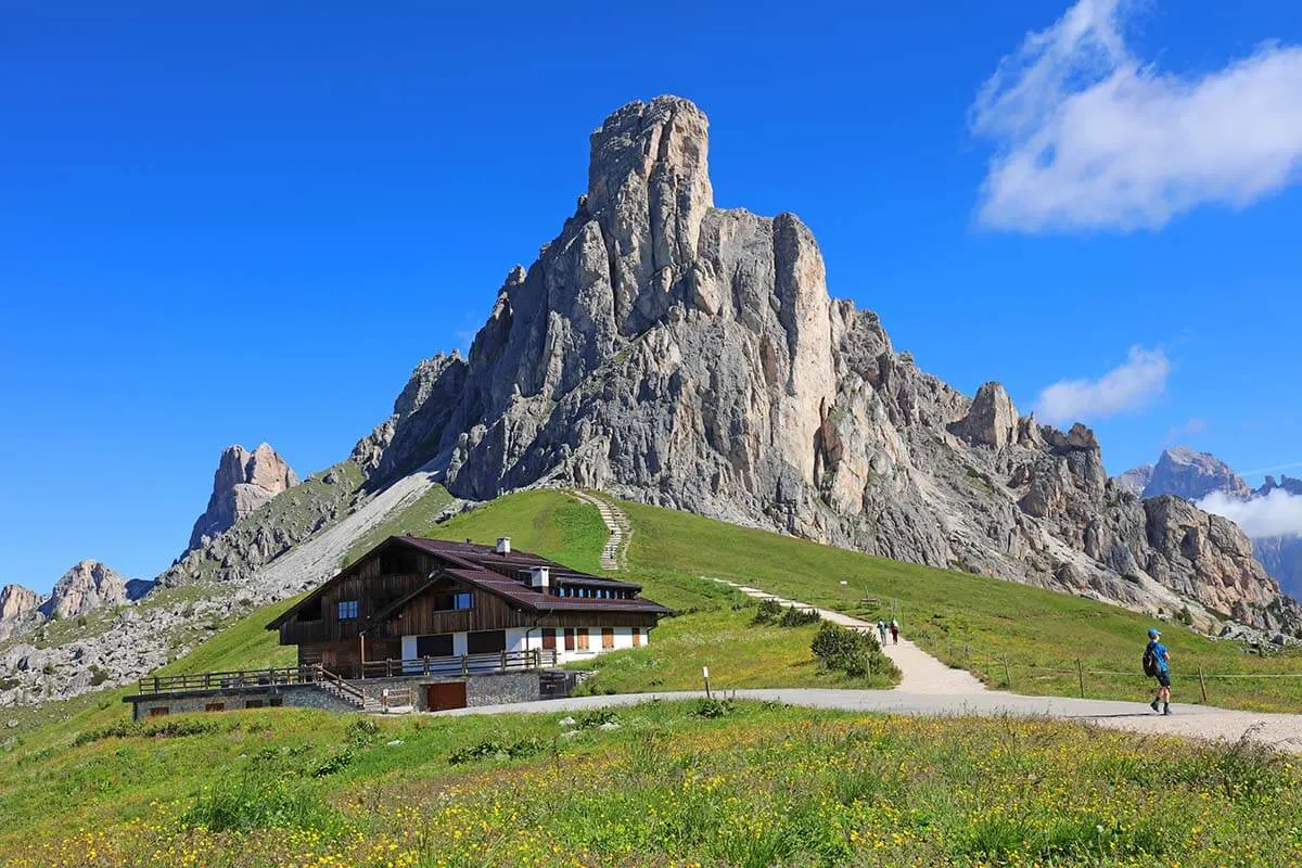 Passo di Giau in the Dolomites Italy