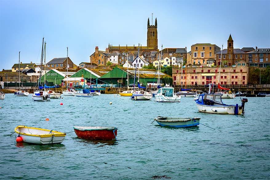 Penzance town in Cornwall England