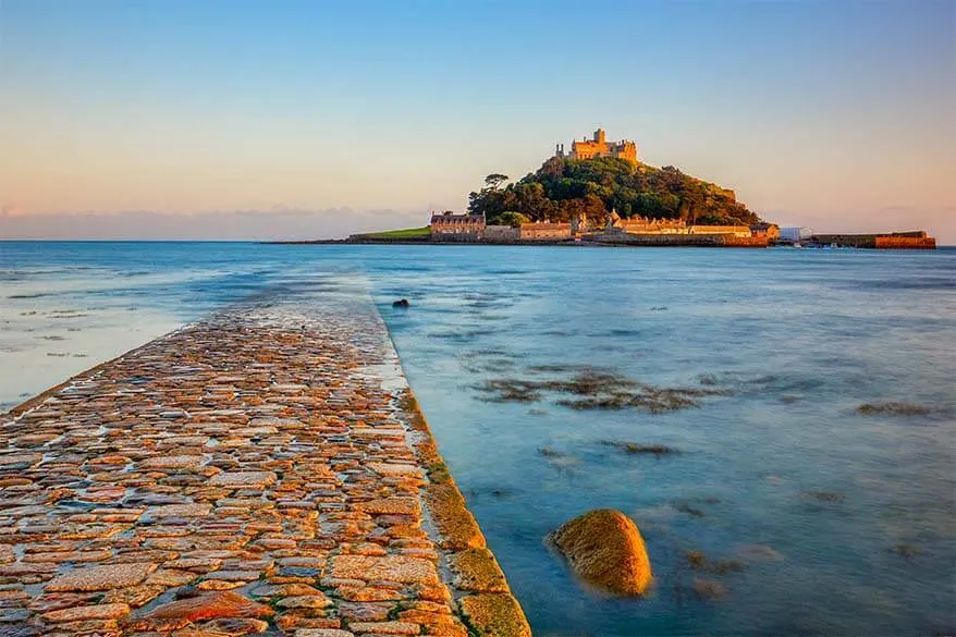 Saint Michael's Mount pathway from Marazion in Cornwall
