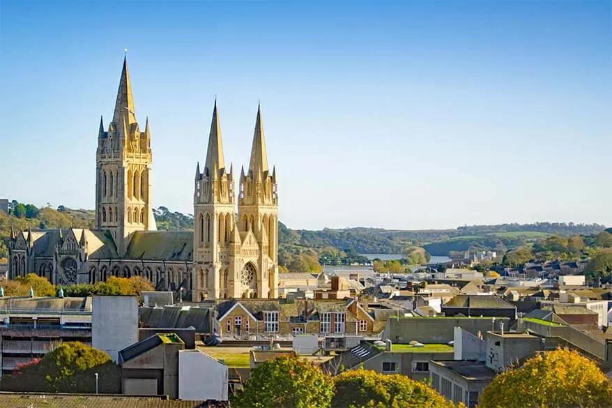 Truro city and Cathedral in Cornwall