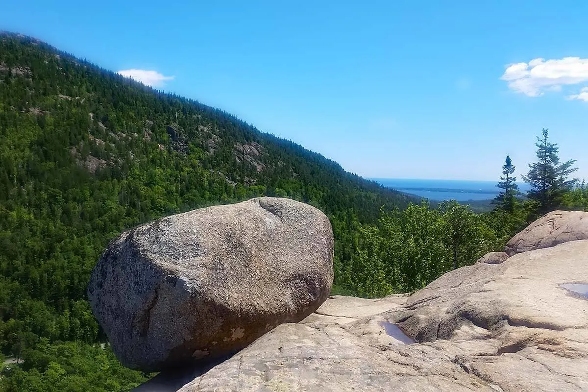 Bubble Rock in Acadia National Park