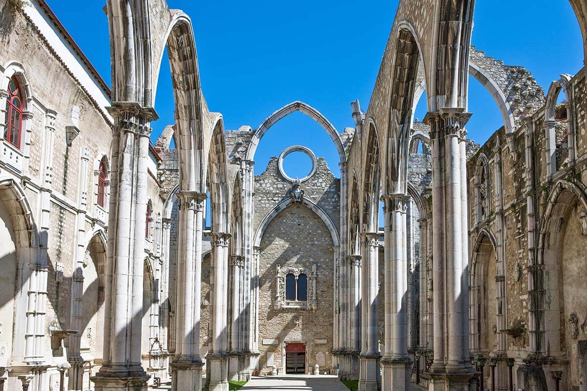 Carmo Convent ruins in Lisbon