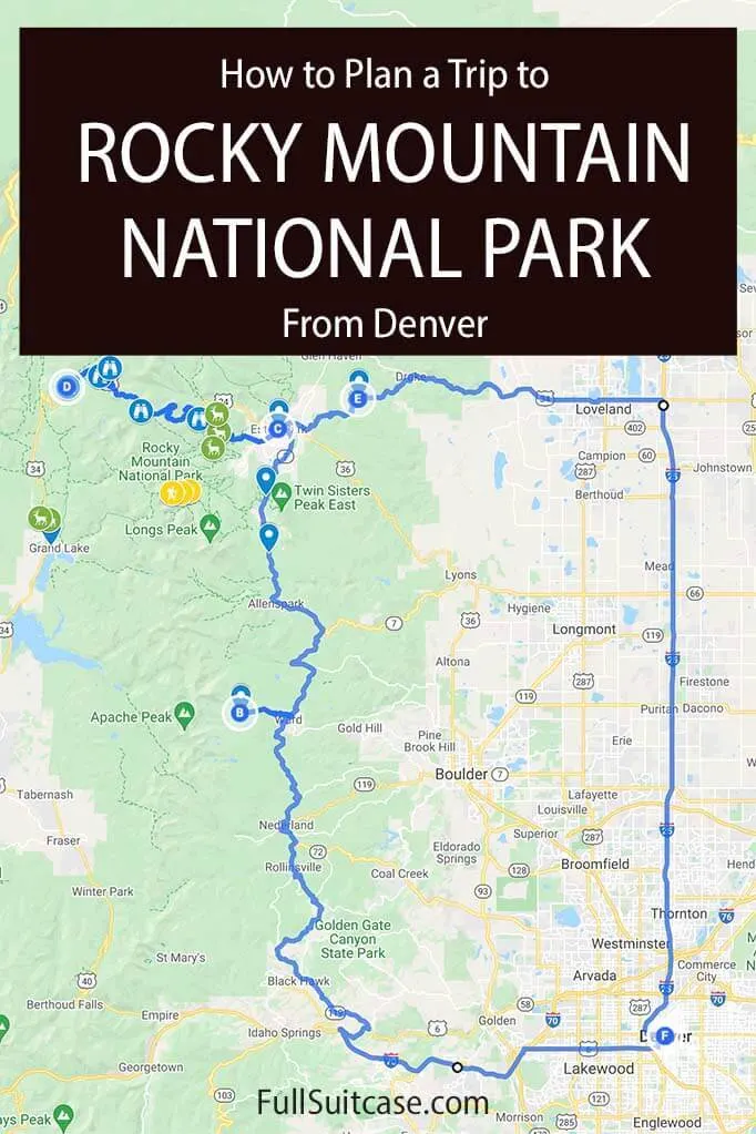 Rocky Mountain National Park Driving Map Denver To Rocky Mountain National Park: Day Trip Itinerary & Map