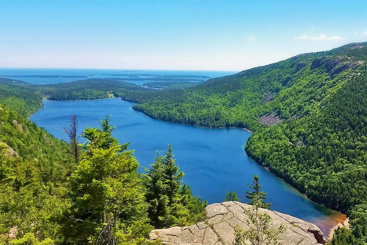 Eagle Lake View from North Bubble in Acadia National Park
