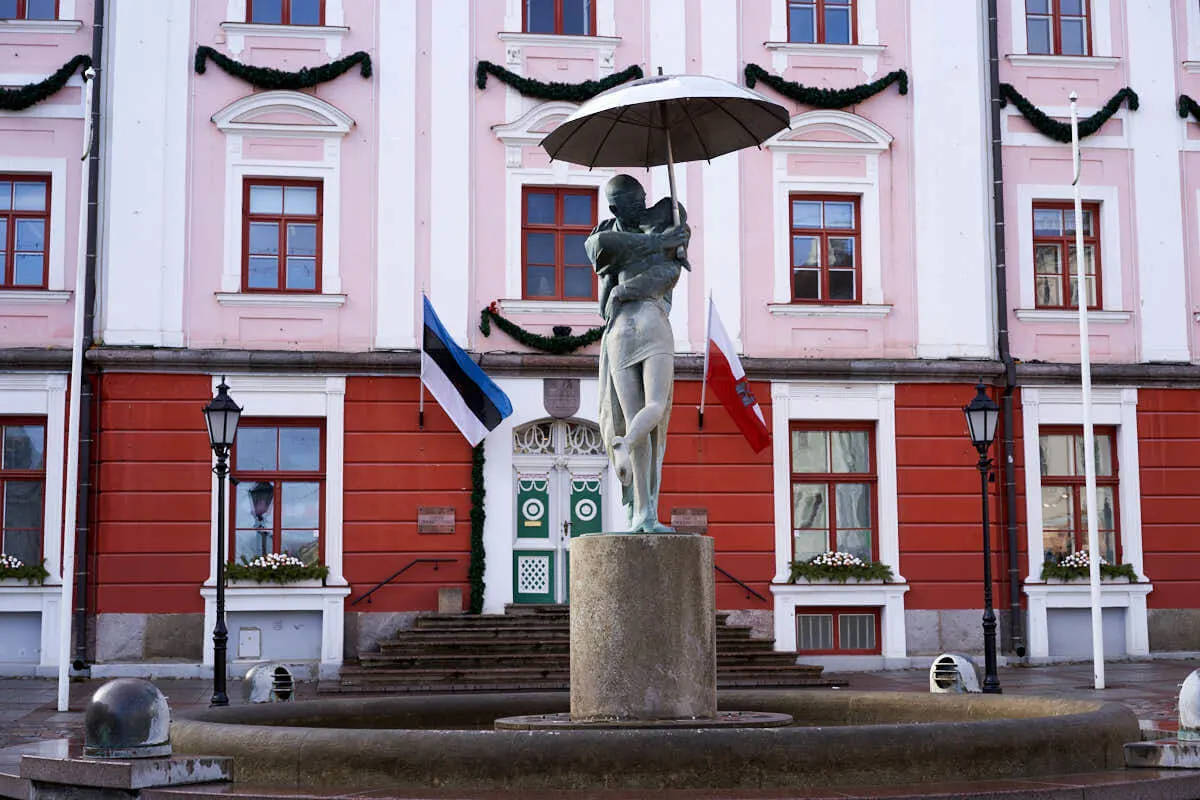 Tartu Town Hall Square in Estonia