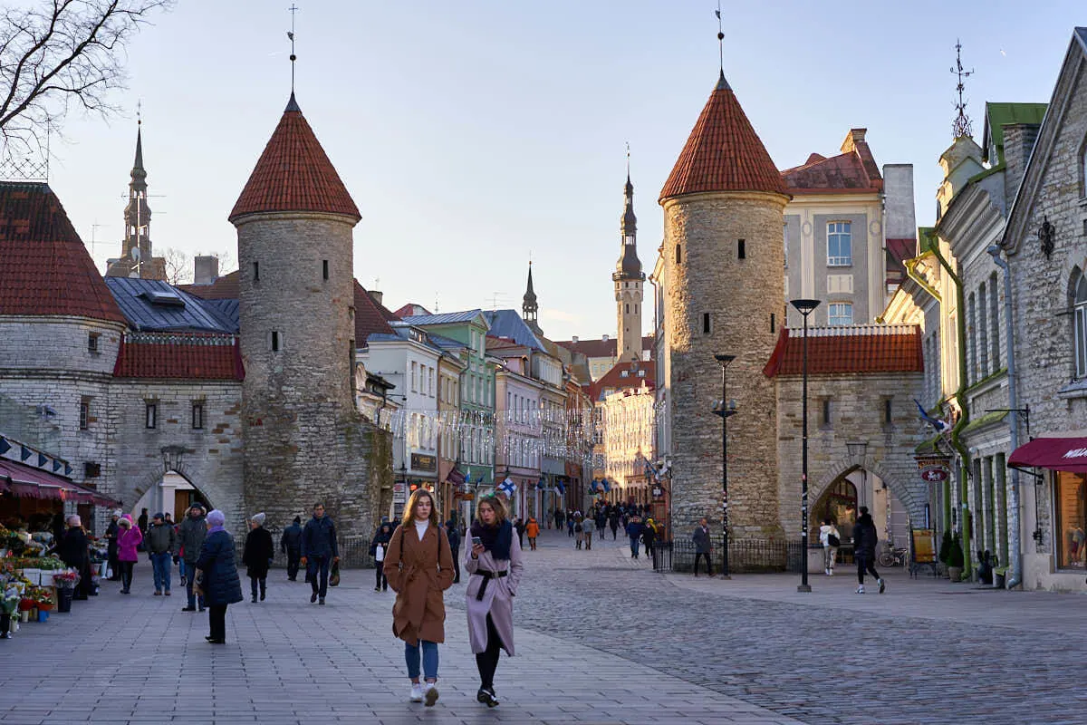 Viru Gate in Tallinn Estonia