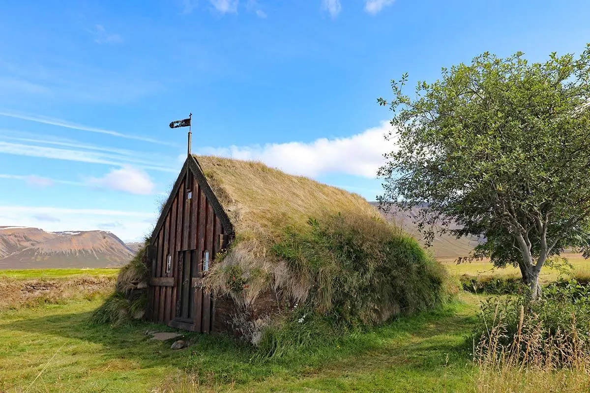 Grafarkirkja turf church in north Iceland