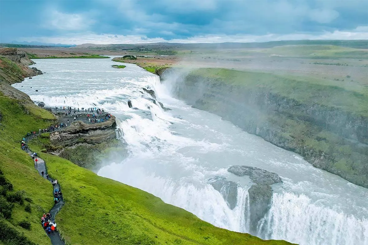 Gullfoss waterfall in Iceland