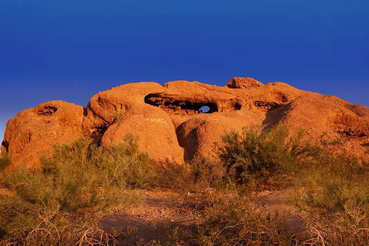 Hole in the Rock Papago Park in Phoenix AZ