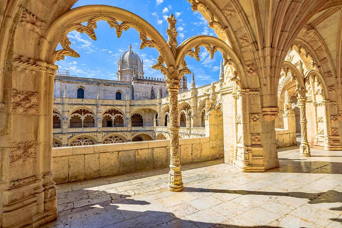 Interior of Jeronimos Monastery in Lisbon