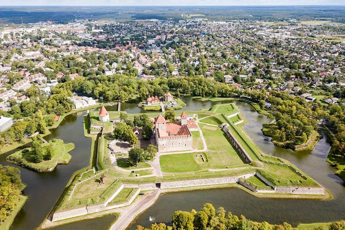 Aerial view of Kuressaare Estonia
