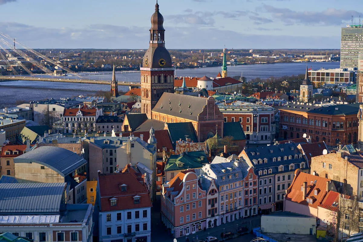 View of Riga Old Town in Latvia