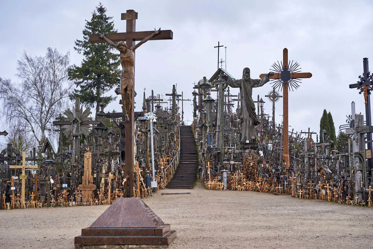 Hill of Crosses near Siauliai in Lithuania