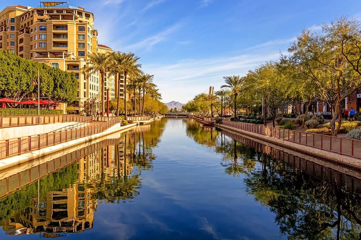 Waterfront area in the Old Town Scottsdale