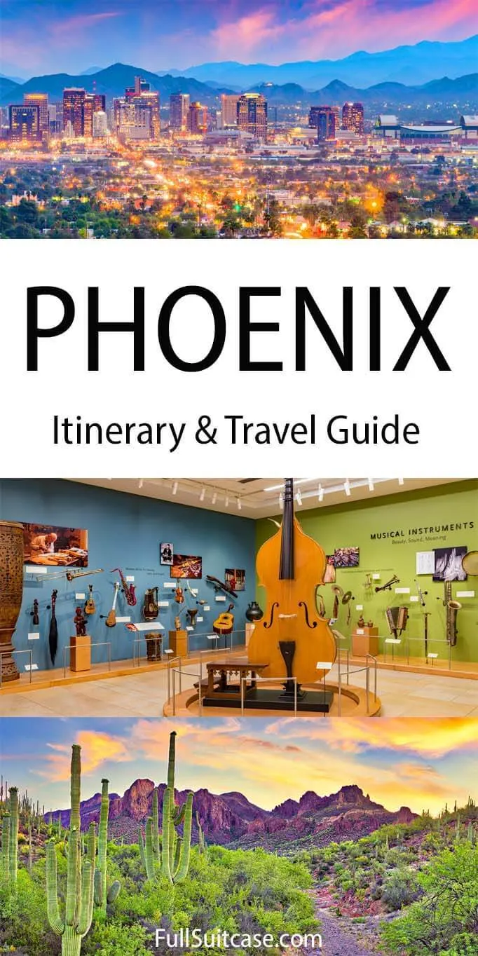 Phoenix itinerary and travel guide to the Phoenix Metropolitan Area in Arizona USA