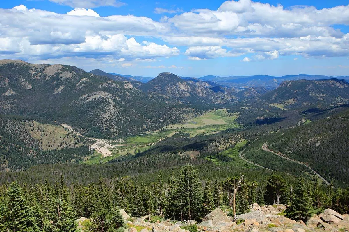 Rainbow Curve Overlook in Rocky Mountain National Park Colorado