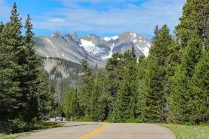 Road from Denver to Rocky Mountain National Park