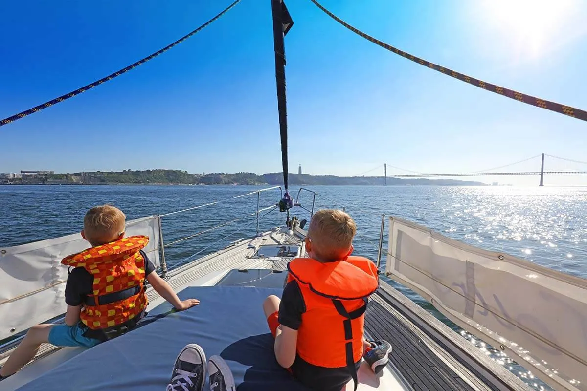 Sailing on the Tagus River in Lisbon