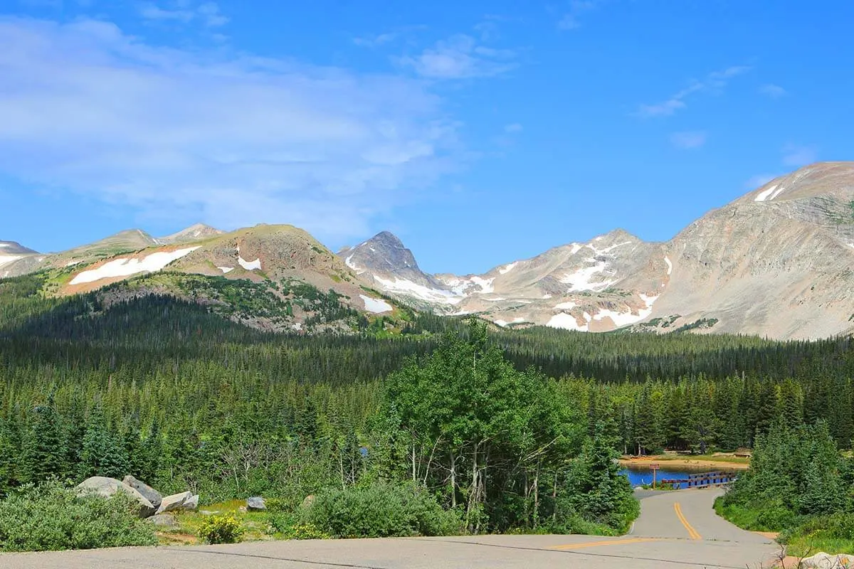 Scenery along the Peak to Peak scenic highway in Colorado