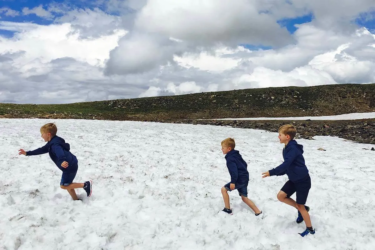 Snow in July - Trail Ridge Road in Rocky Mountain National Park