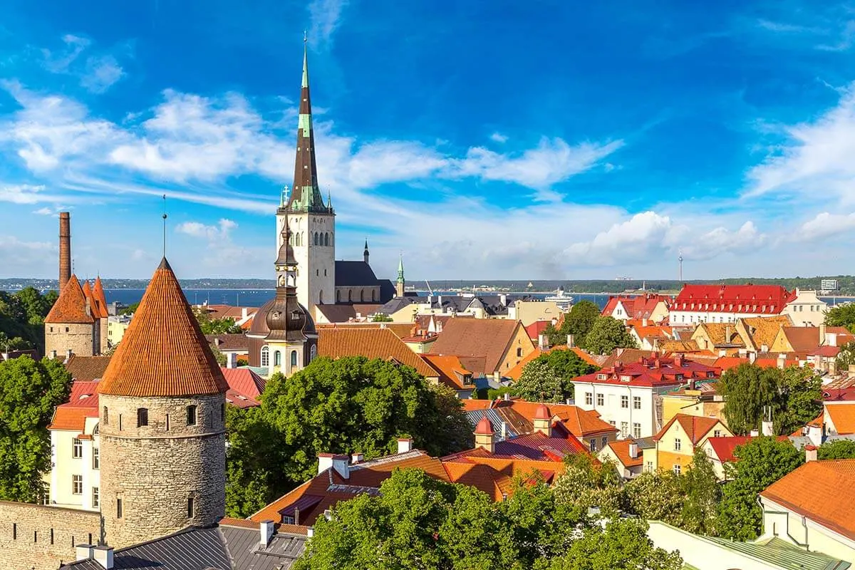 Tallinn Old Town as seen from Toompea Hill